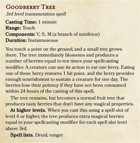 Druidcraft spell 5e  The spell can be used by only druid class